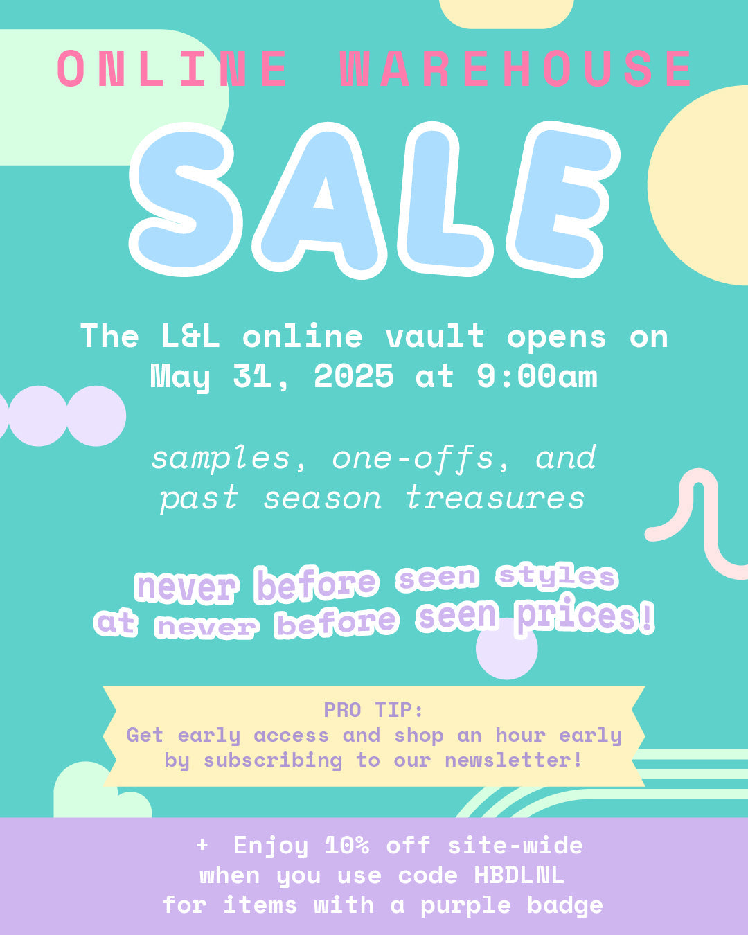 Warehouse Sale 2025