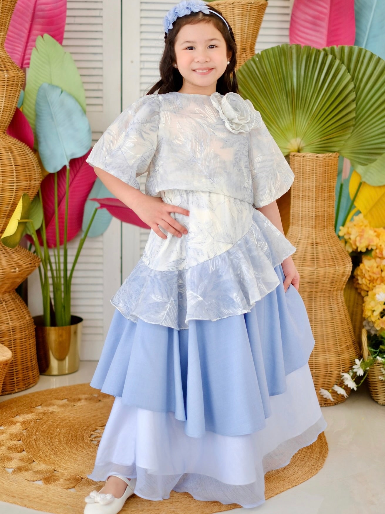 Lana Luxe Skirt in Dusty Blue