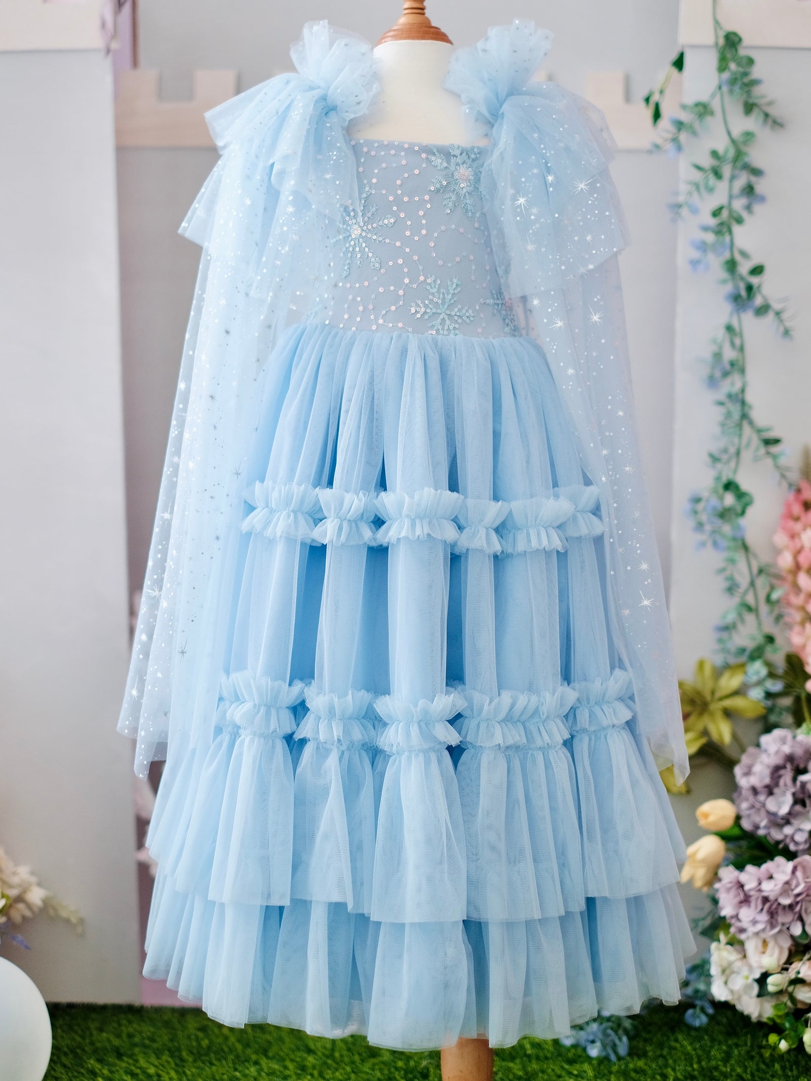 Lilianne Long Midi Dress | Snow Princess