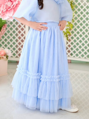 Mira Skirt in Baby Blue | Maxi | Pre-order