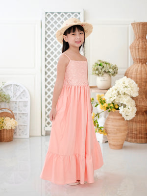 Amelia Dress in Peach