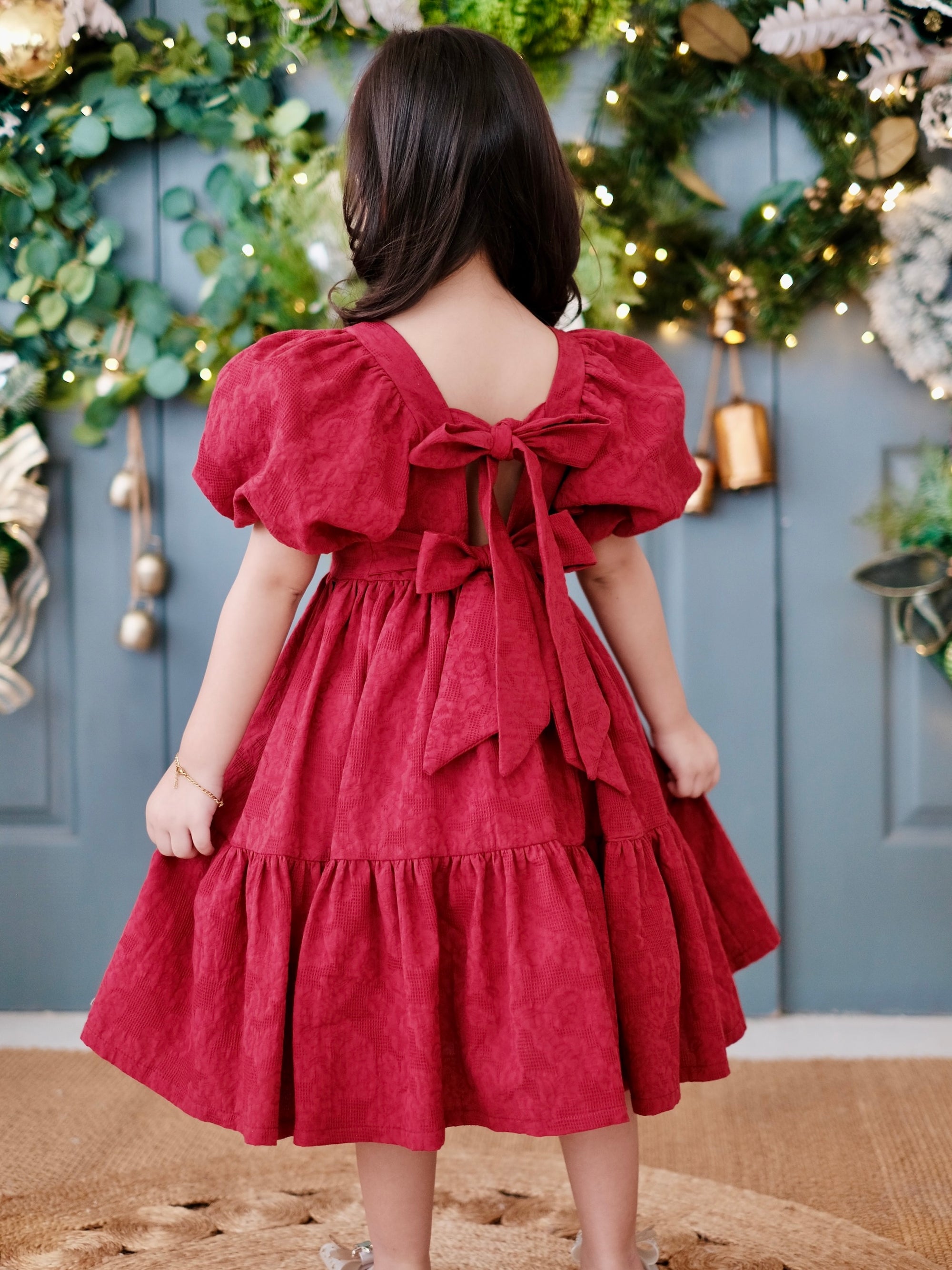 Merida Dress in Brick Red