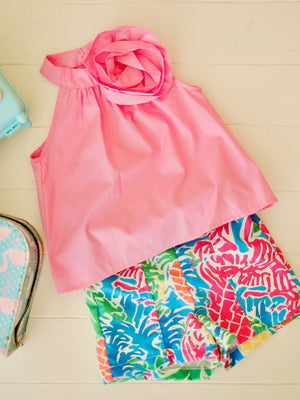 Clio High-waisted Shorts | Pineapple