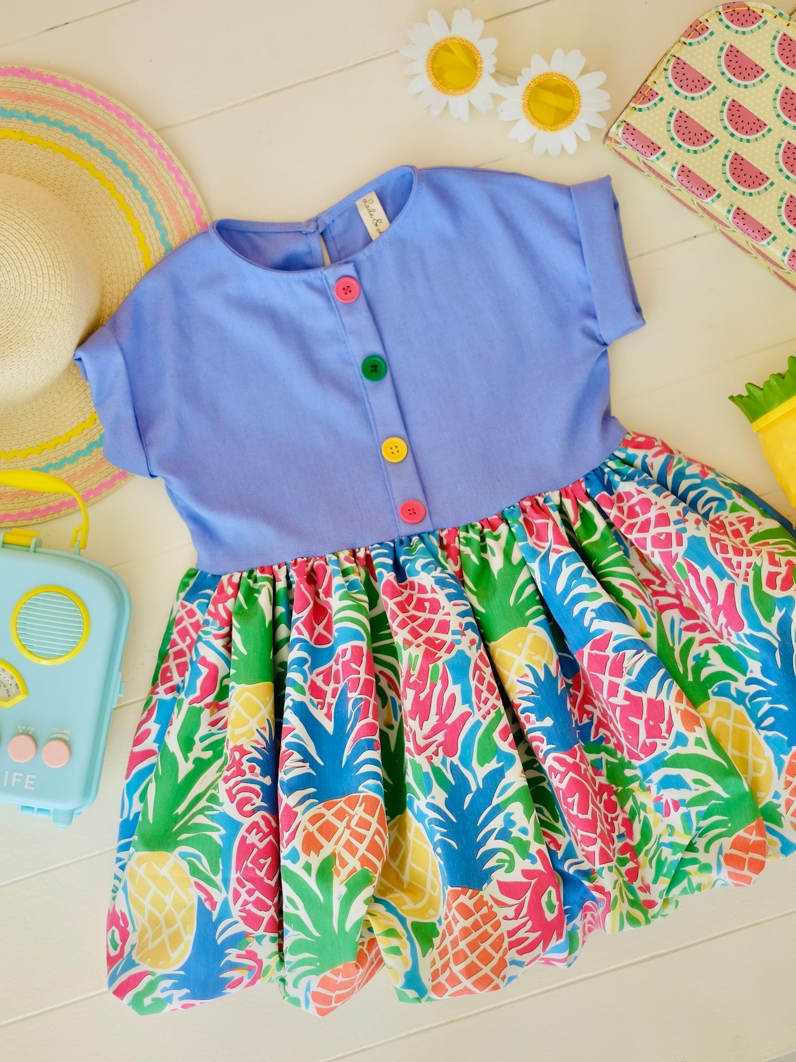 Ava Bubble Dress | Pineapple