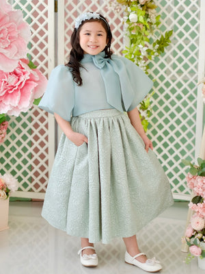 Henriette Jacquard Skirt | Sage