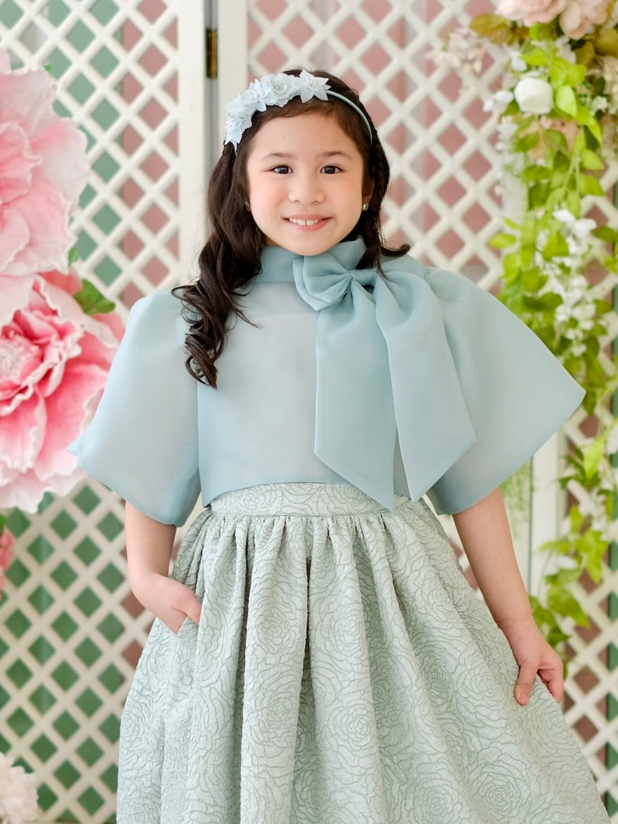 Frosted Floral Headband | Sage