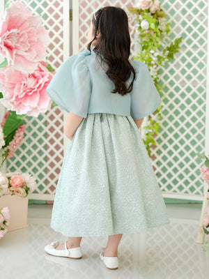 Henriette Jacquard Skirt | Sage