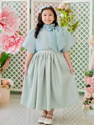 Henriette Jacquard Skirt | Sage