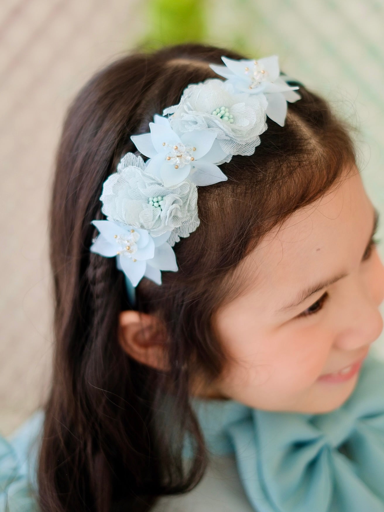 Frosted Floral Headband | Sage