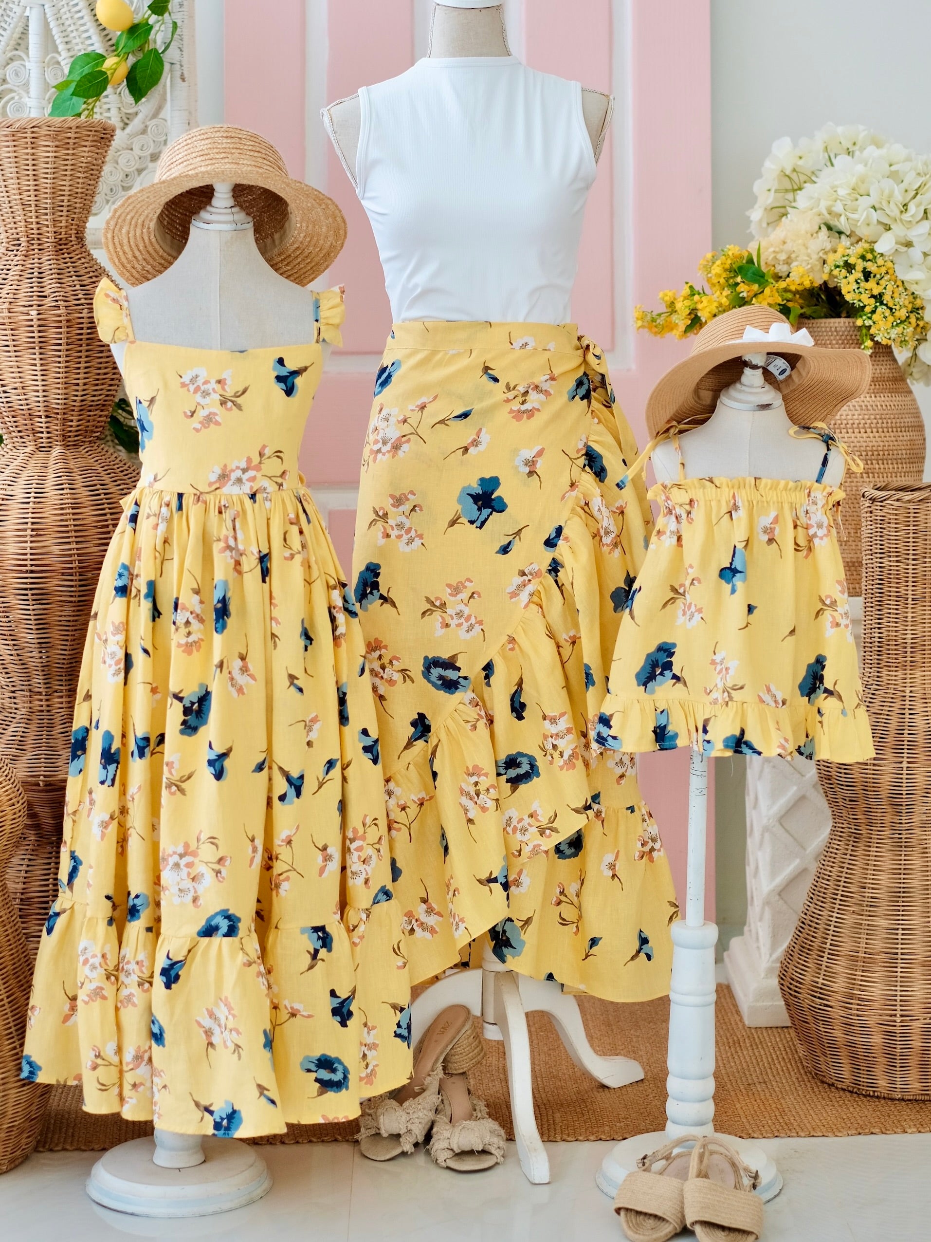 Amparo Linen Wrap Skirt