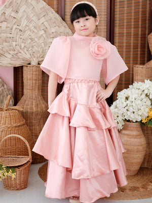 Lana Silk Maxi Skirt in Blush