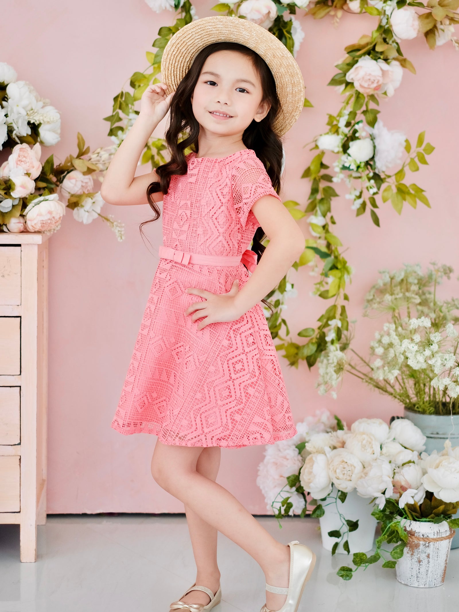 Chelsea Guipure Lace Dress | with Belt