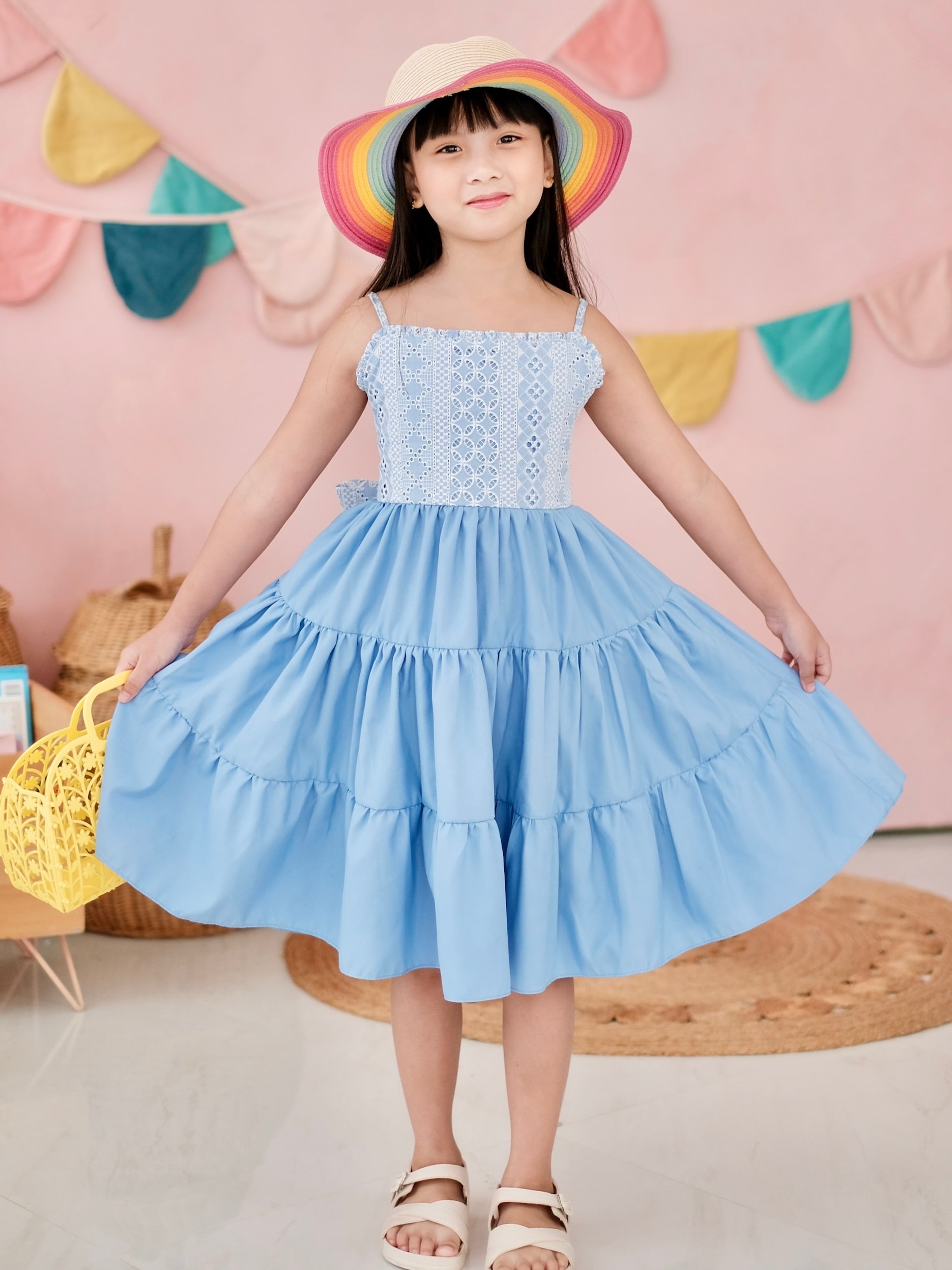 Fernanda Mini Dress | Blue Broderie
