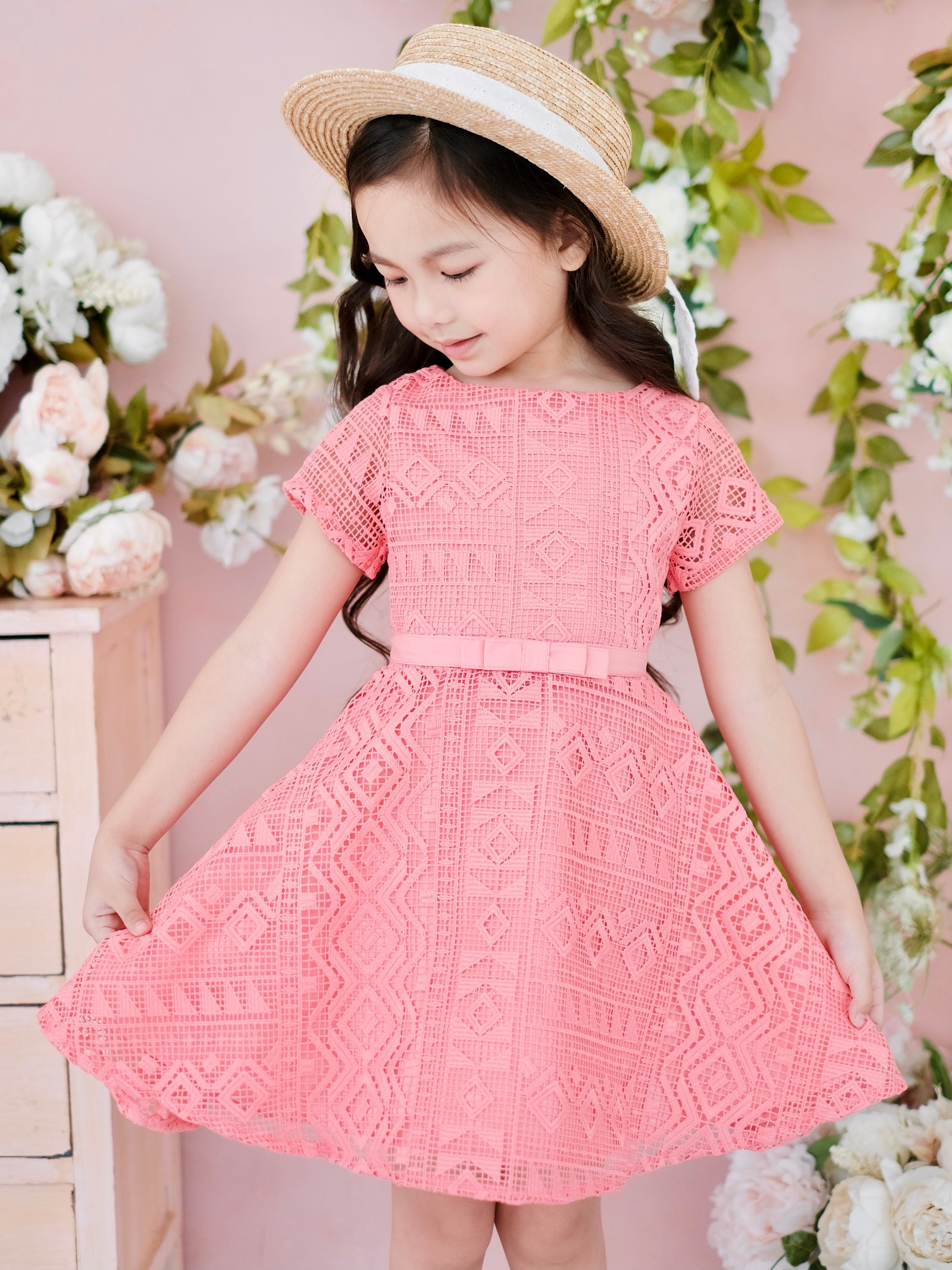 Chelsea Guipure Lace Dress | with Belt