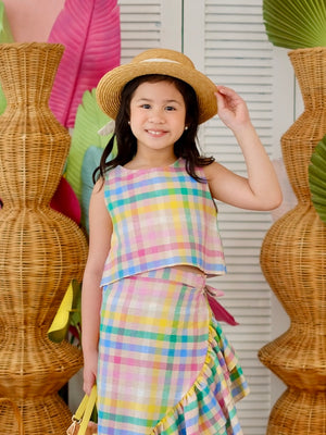 Arcata Top | Rainbow Gingham | Pre-order