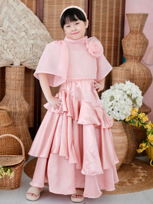Lana Silk Maxi Skirt in Blush