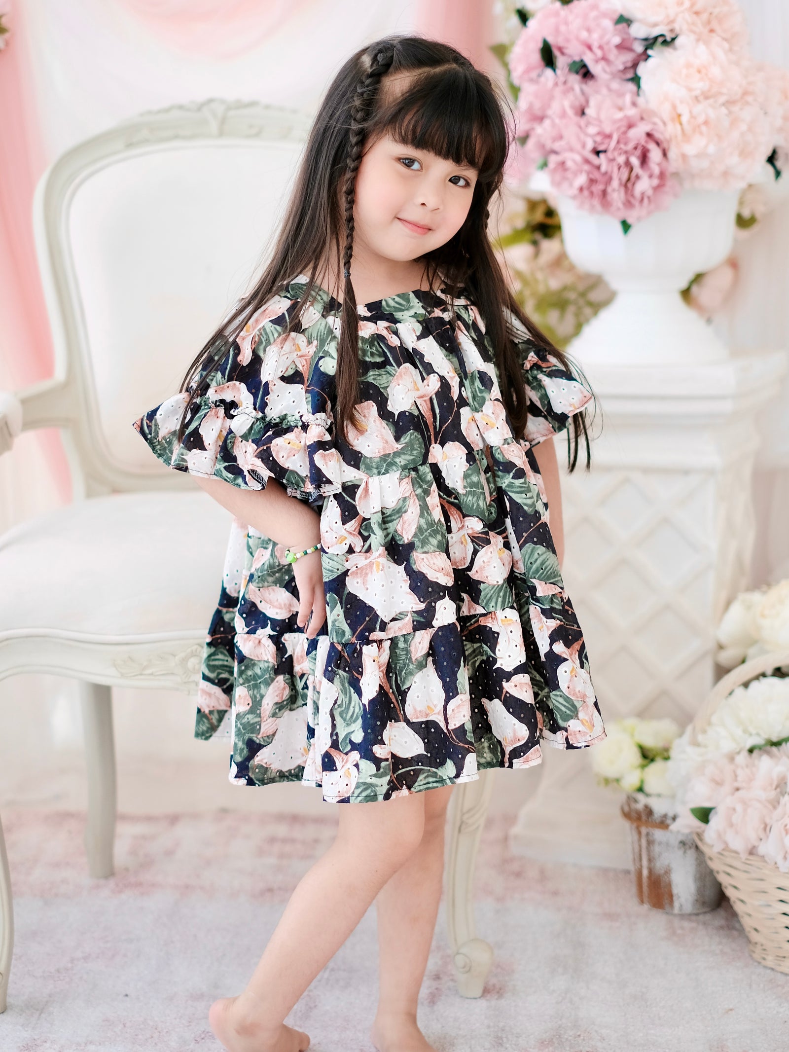 Thalia Dress in Calla Broderie