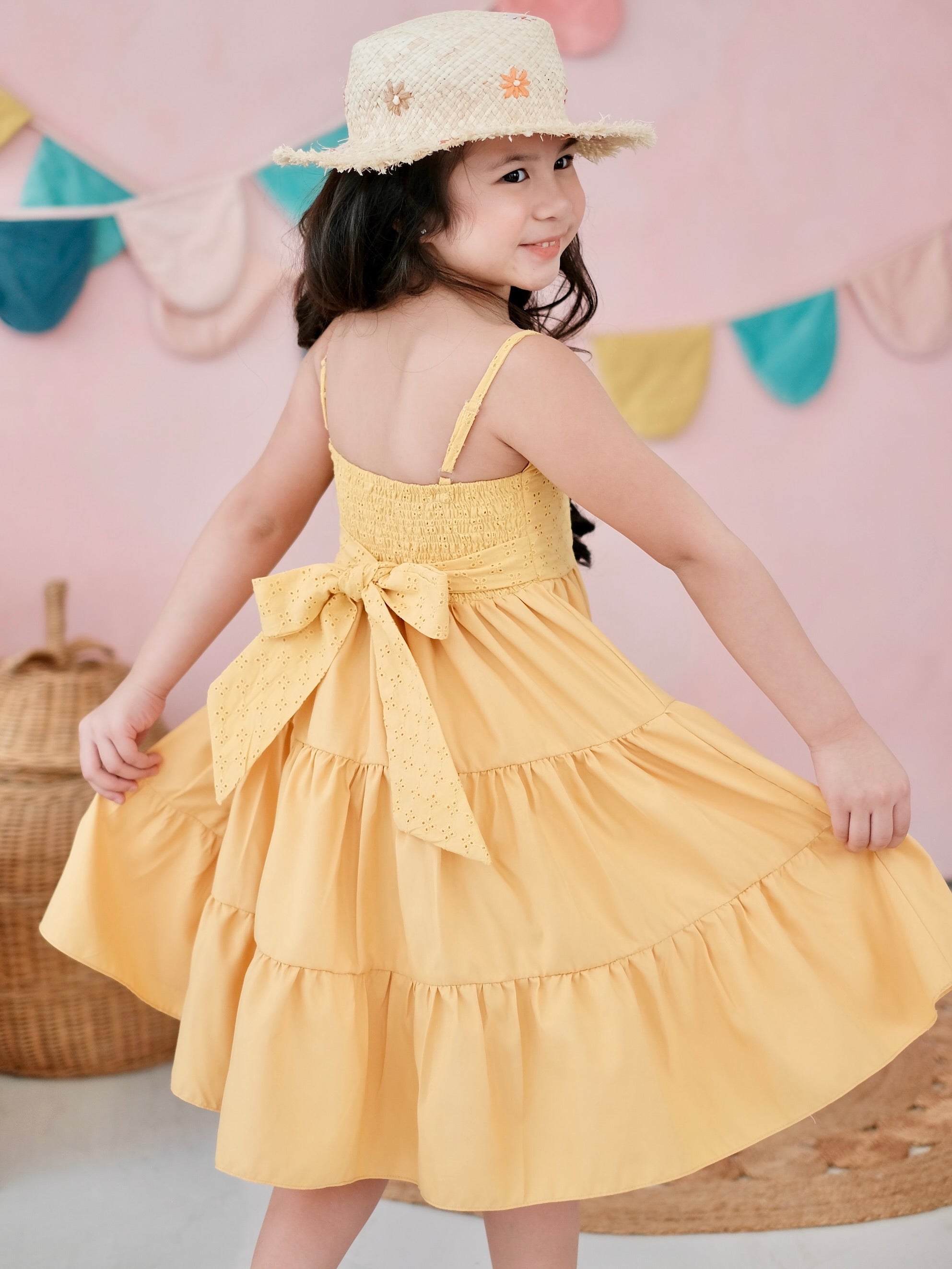 Fernanda Mini Dress | Yellow Broderie