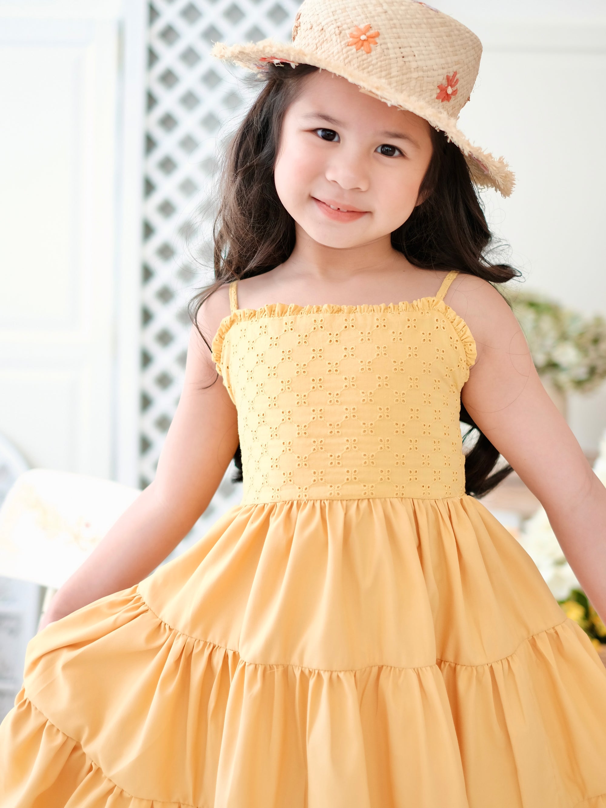 Fernanda Mini Dress | Yellow Broderie