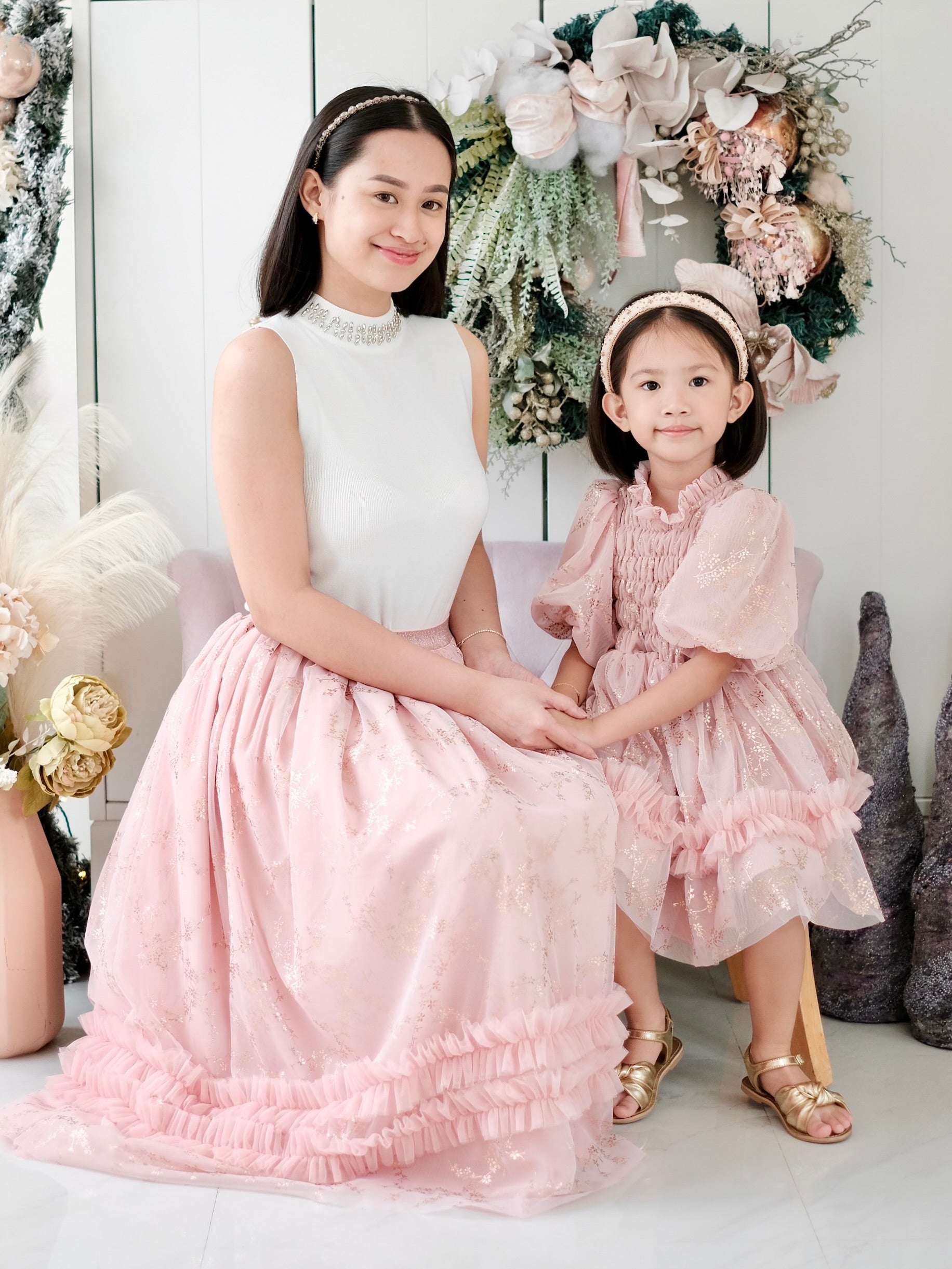 Sabrina Midi Tutu Skirt | Rose Gold and Blush | Pre-order
