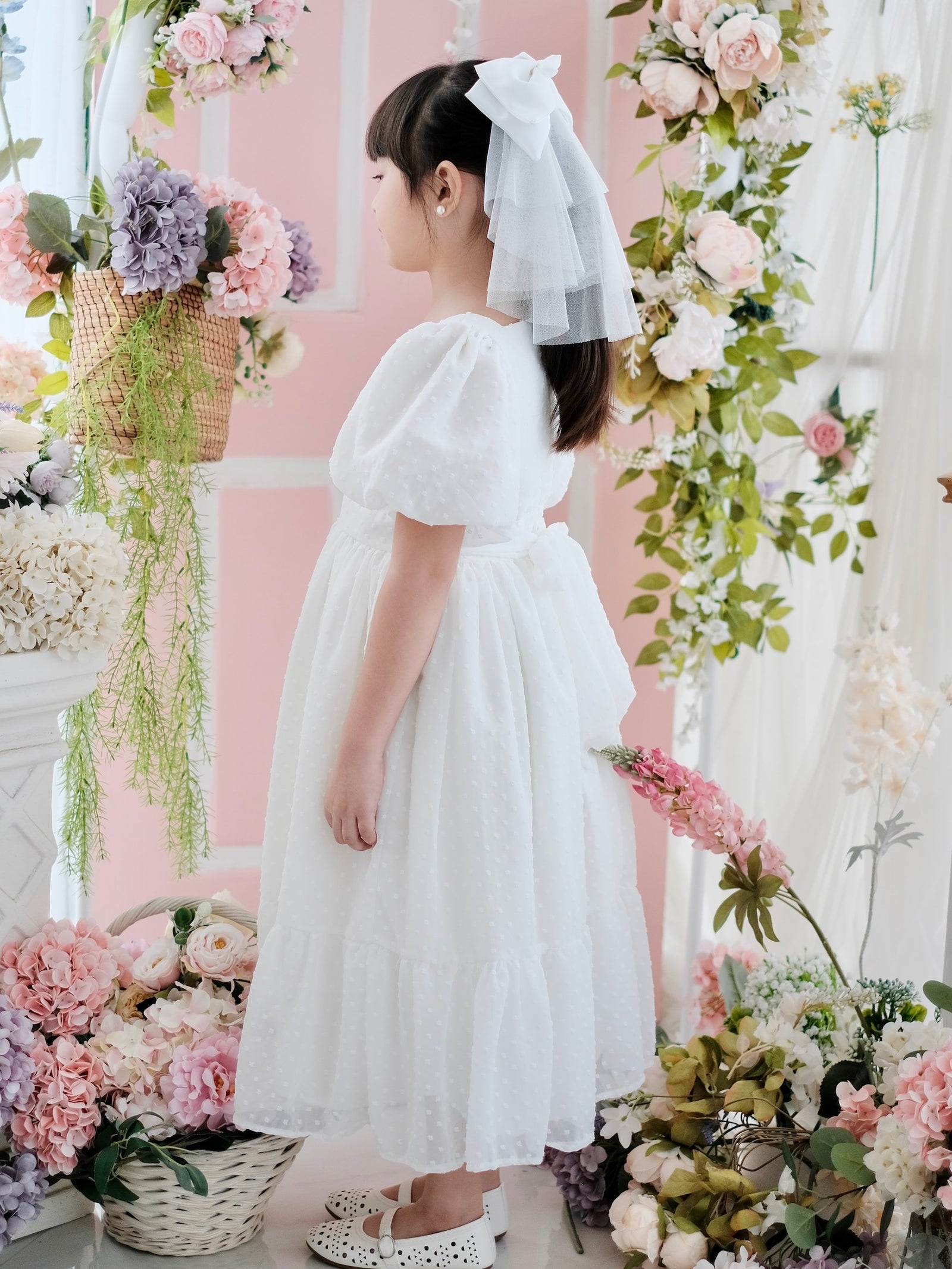 Bow Veil in Silk Crepe