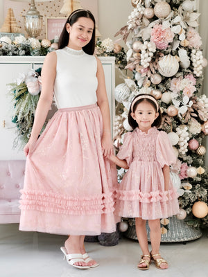 Sabrina Midi Tutu Skirt | Rose Gold and Blush | Pre-order