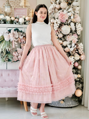 Sabrina Midi Tutu Skirt | Rose Gold and Blush | Pre-order
