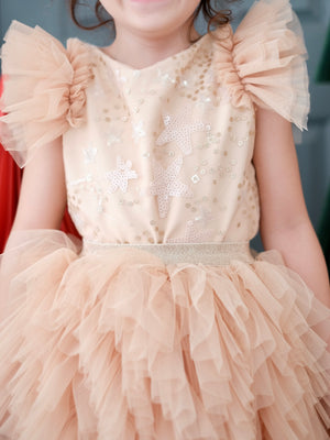 Charlotte Tutu Set in Golden Champagne