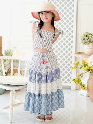 Eden Set | Top and Mixed Print Skirt