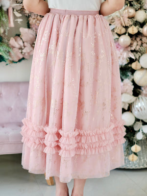 Sabrina Midi Tutu Skirt | Rose Gold and Blush | Pre-order