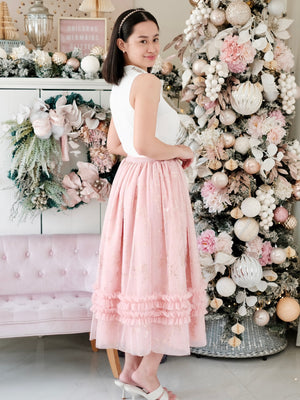 Sabrina Midi Tutu Skirt | Rose Gold and Blush | Pre-order