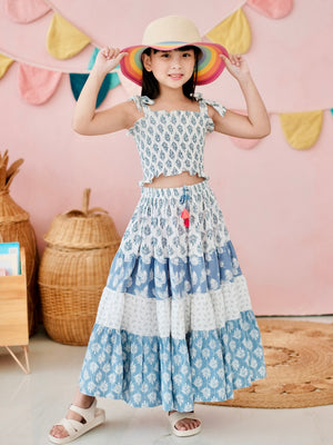 Eden Set | Top and Mixed Print Skirt