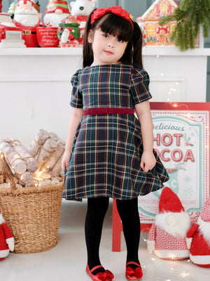 Sloane Dress | Set With Velvet Sash Belt