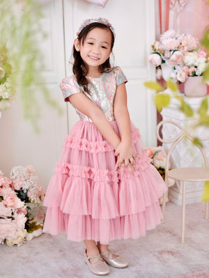 Iveline Jacquard Long Midi Tutu Dress