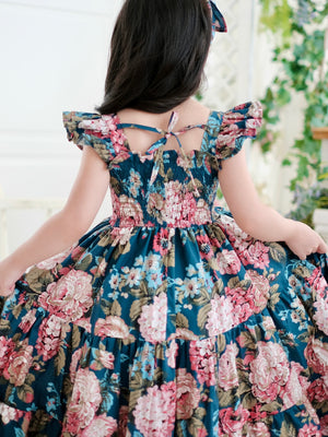 Amina Floral Long Midi Dress