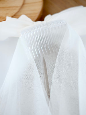 Bow Veil in Silk Crepe