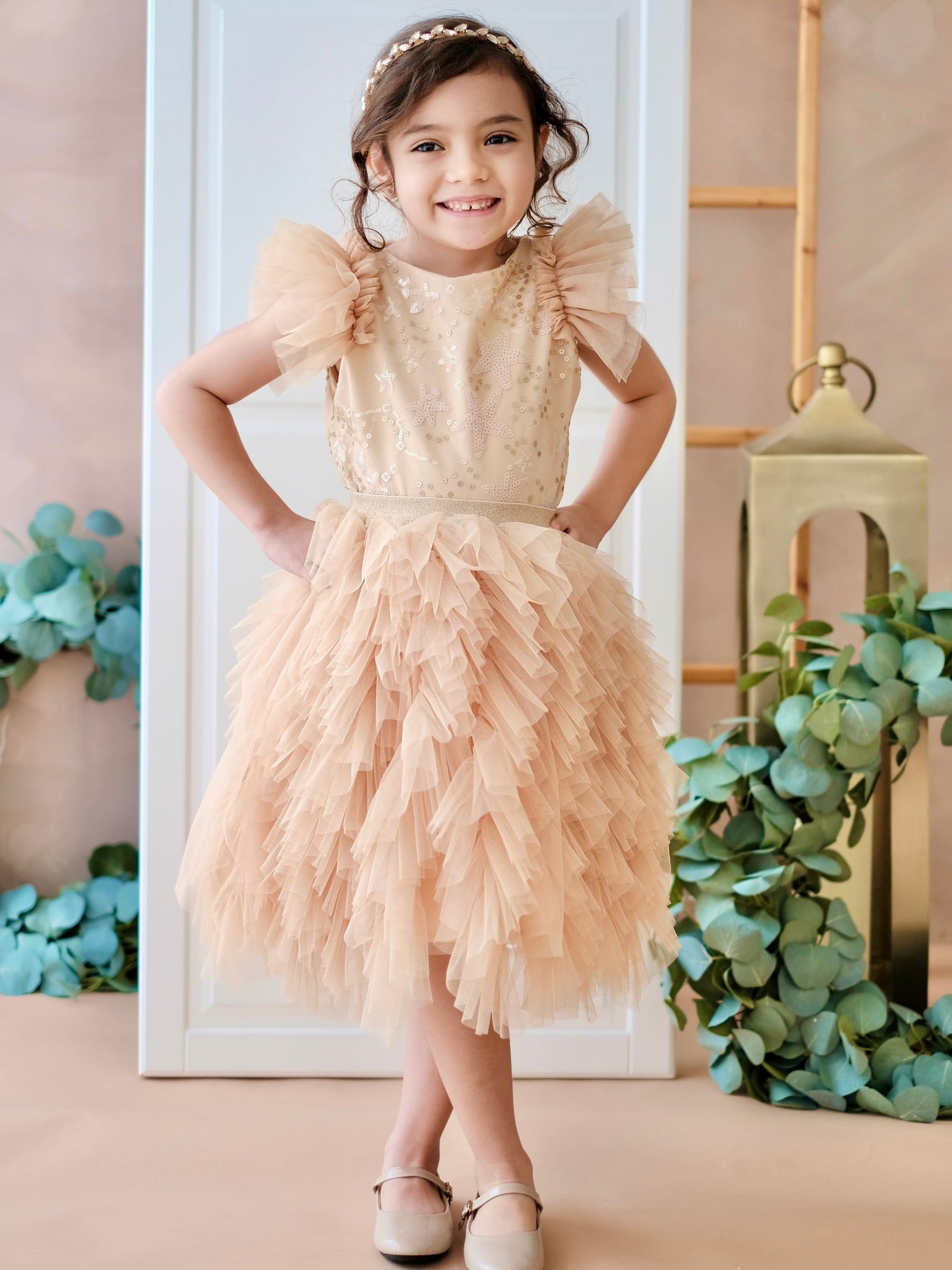 Charlotte Tutu Set in Golden Champagne