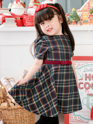 Sloane Dress | Set With Velvet Sash Belt