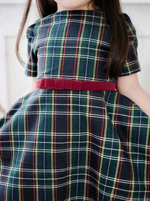 Sloane Dress | Set With Velvet Sash Belt
