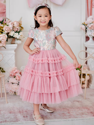Iveline Jacquard Long Midi Tutu Dress