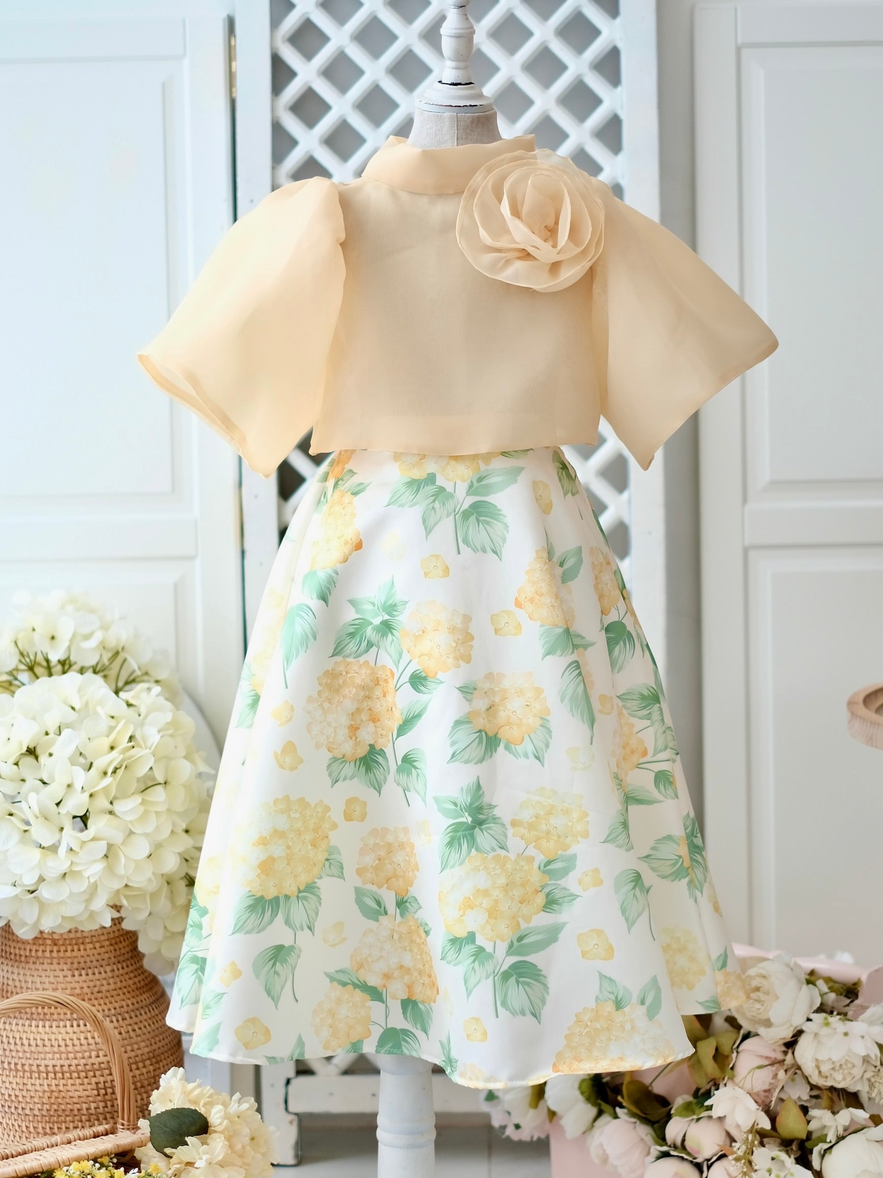 Anessa Skirt | Butter Yellow Floral