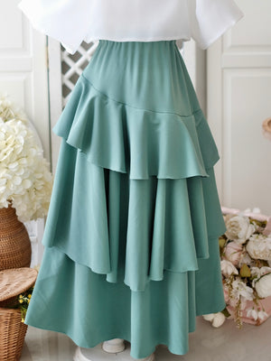 Lana Maxi Skirt in Jade