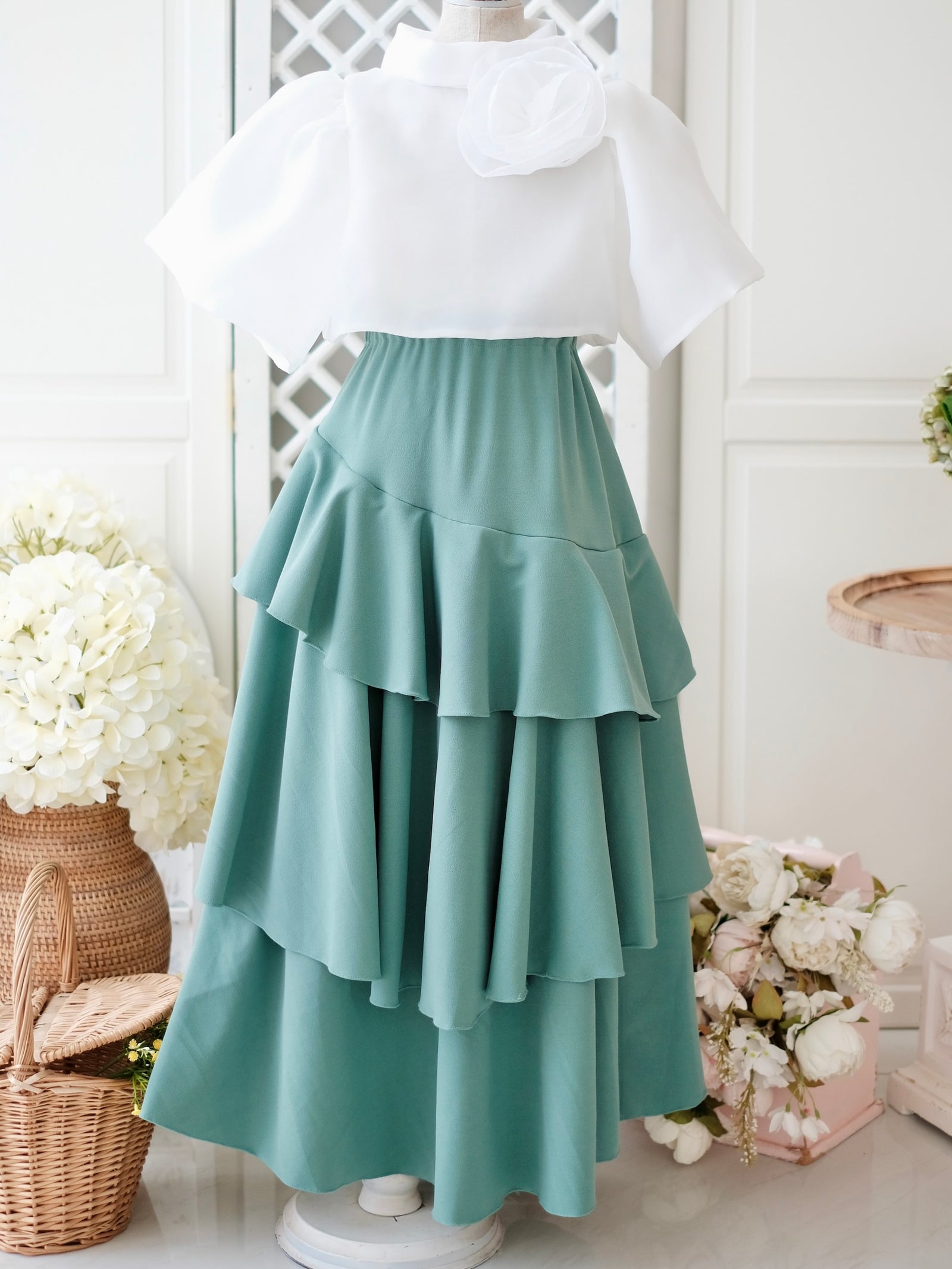 Lana Maxi Skirt in Jade