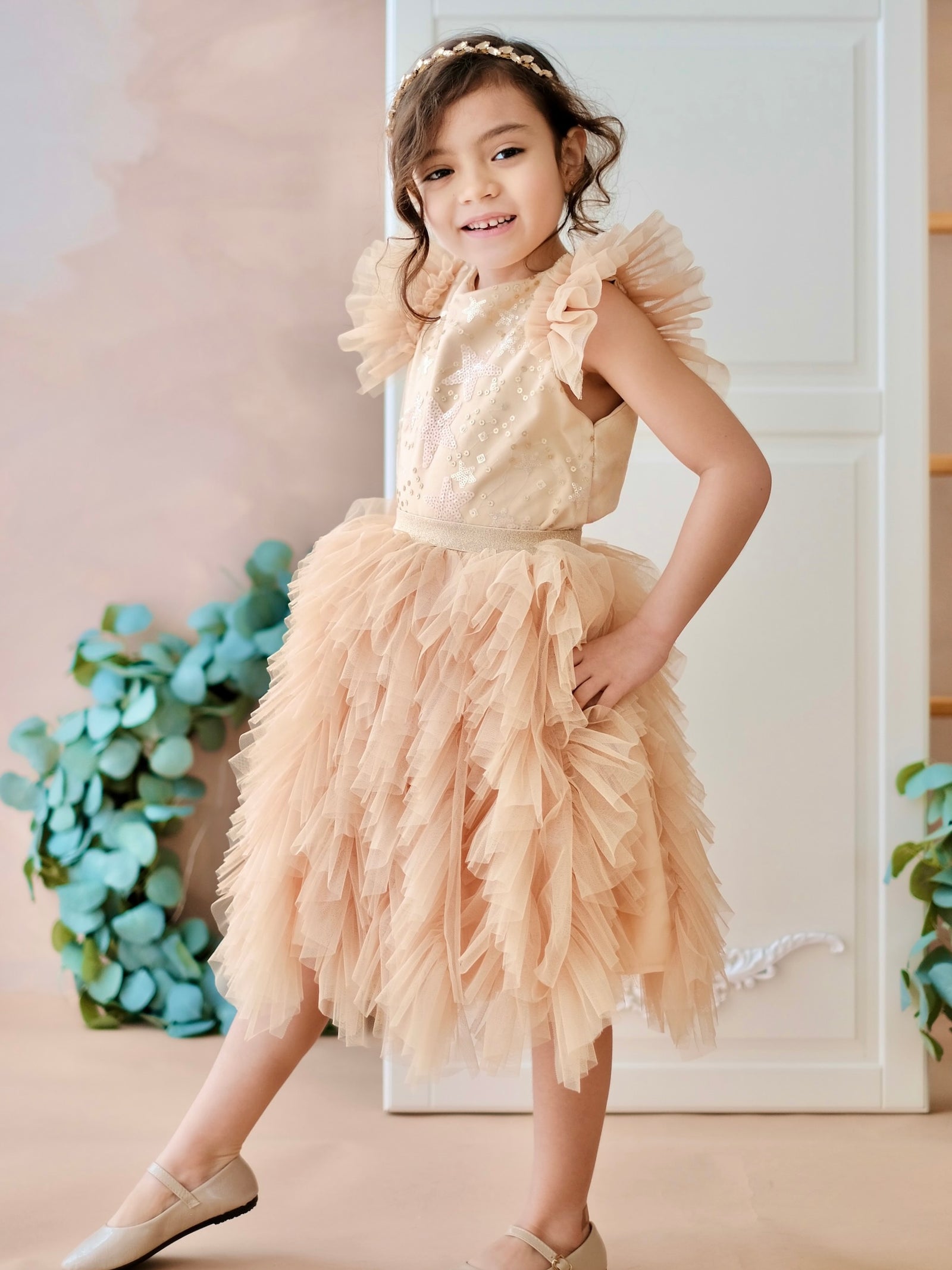 Charlotte Tutu Set in Golden Champagne