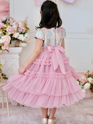 Iveline Jacquard Long Midi Tutu Dress