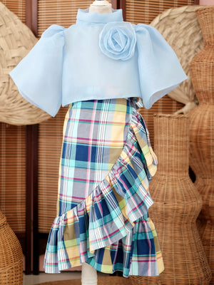 Amparo Wrap Skirt | Plaid