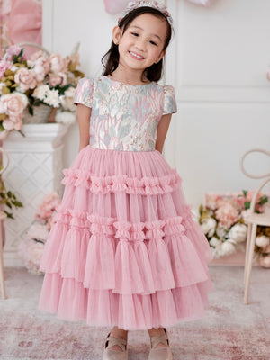 Iveline Jacquard Long Midi Tutu Dress