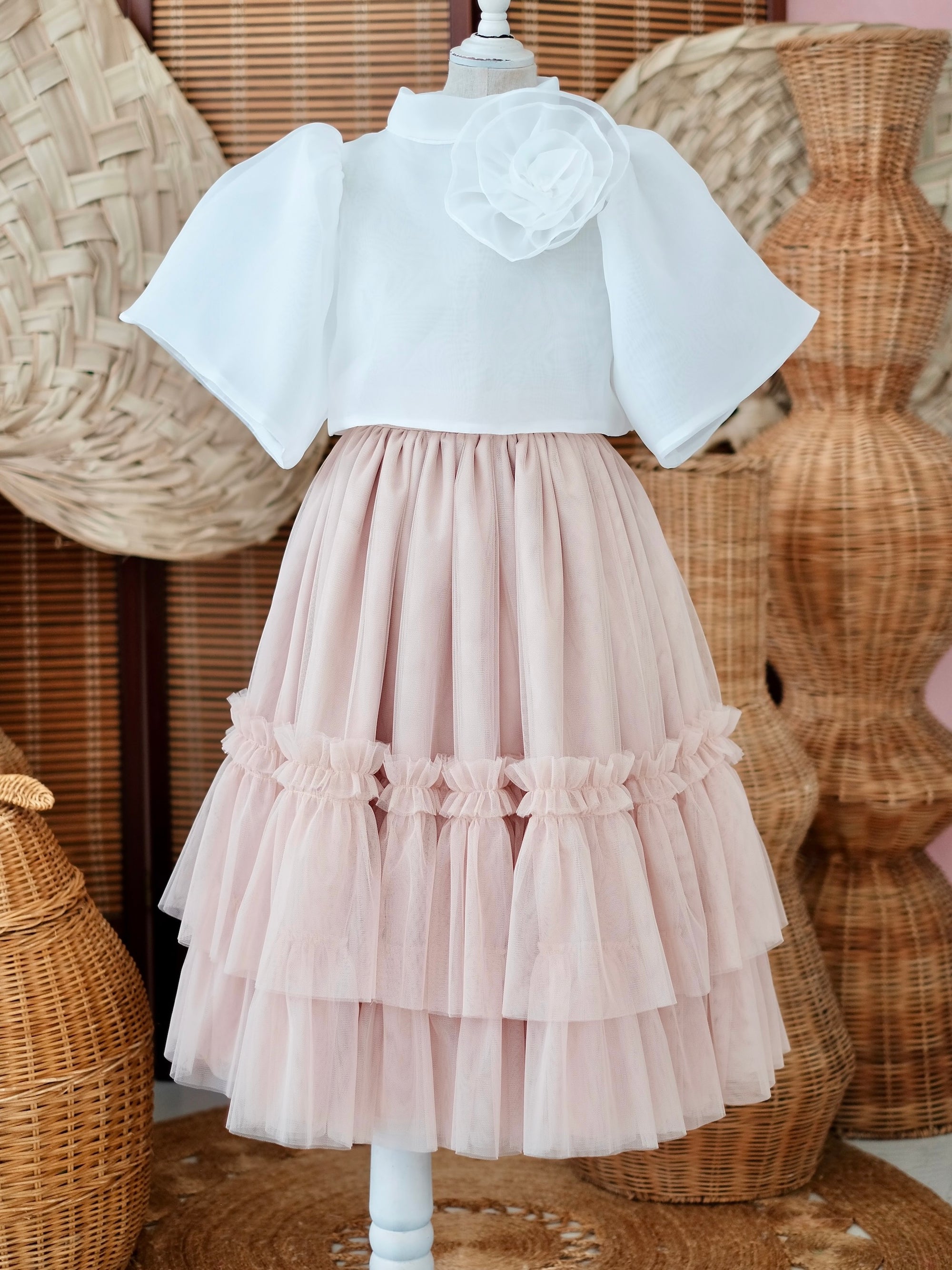 Mira Tutu Skirt | Champagne
