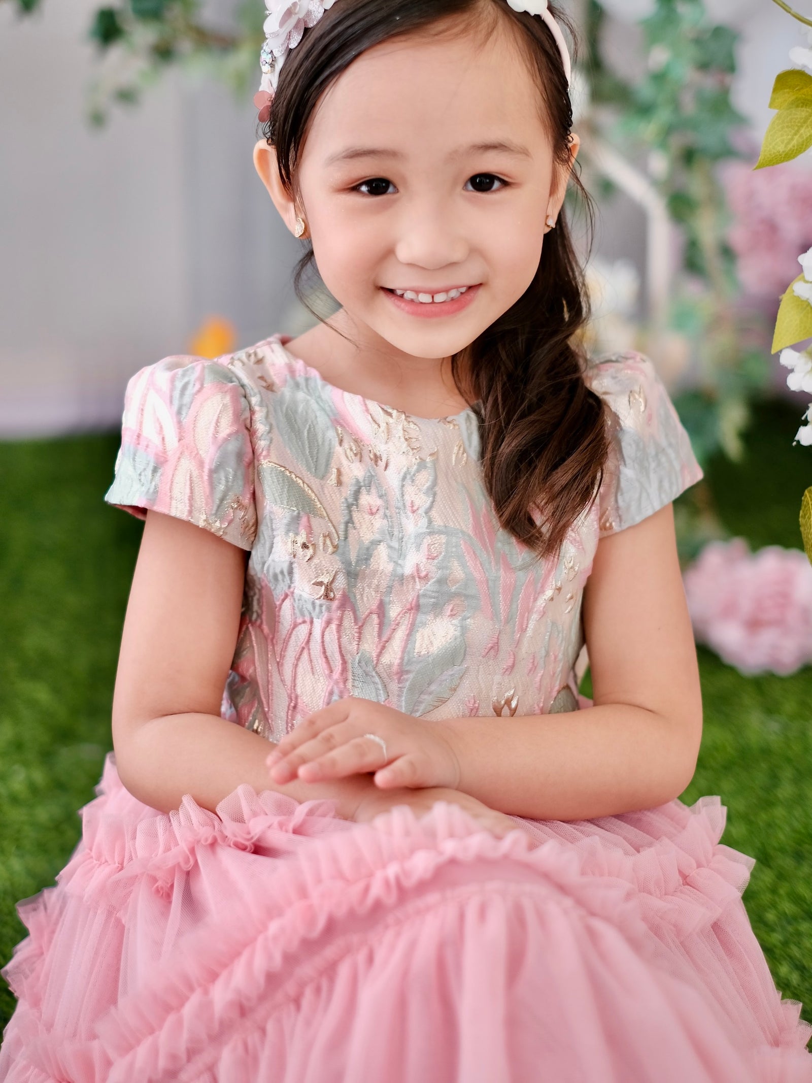 Iveline Jacquard Long Midi Tutu Dress