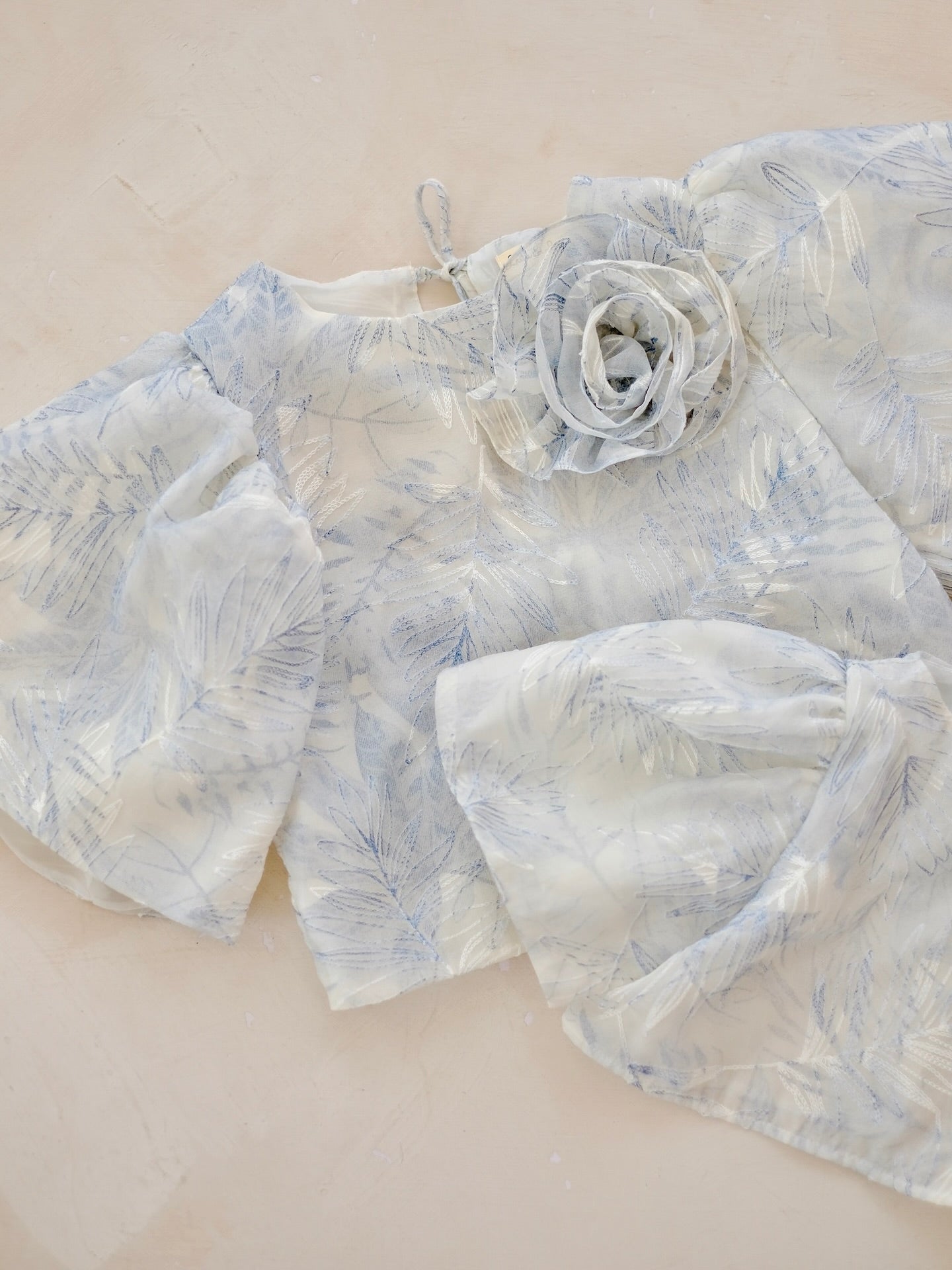 Carmelita Embroidered Top | Dusty Blue | Women